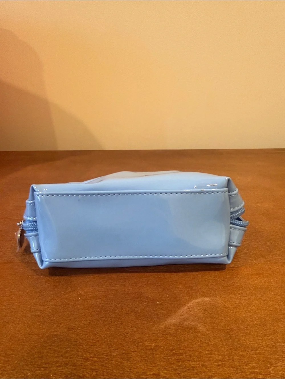 Summer Fridays Glossy Sky Blue Vinyl Cosmetic Pouch